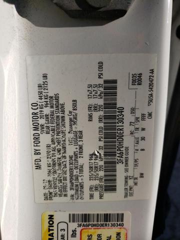 3FA6P0HD0ER130340 Ford FUSION SE