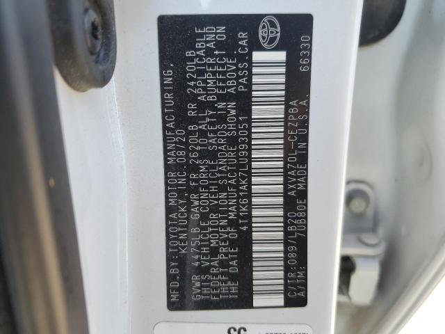 4T1K61AK7LU993051 Toyota CAMRY XSE