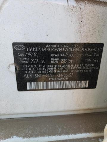 5NPE34AF8KH786157 Hyundai Sonata Limited