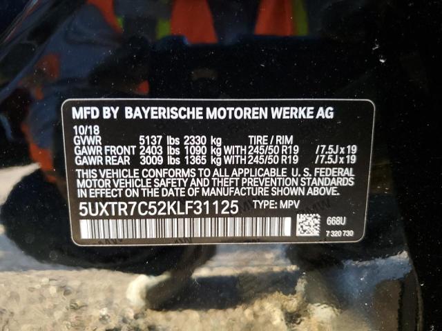 5UXTR7C52KLF31125 BMW X3 Sdrive30i
