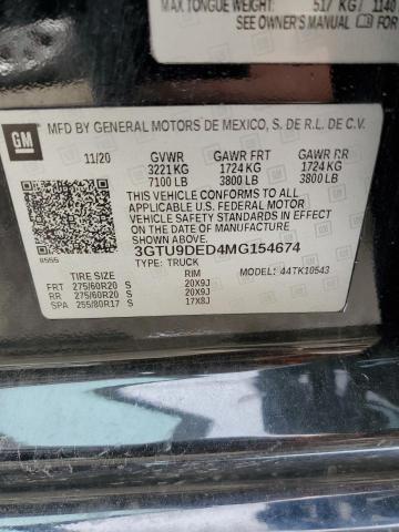 3GTU9DED4MG154674 GMC Sierra K1500 Slt