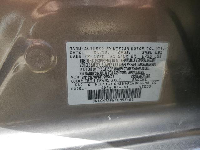 3N1CN7AP6FL955421 Nissan VERSA S