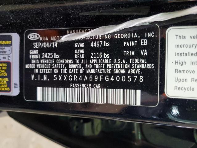 5XXGR4A69FG400578 KIA OPTIMA SX