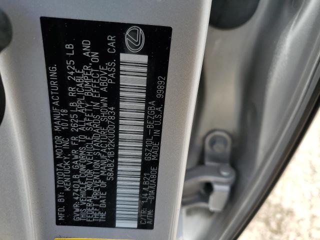 58ABZ1B12KU007834 Lexus ES 350