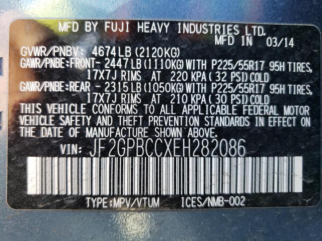 JF2GPBCCXEH282086 Subaru Xv Crosstrek 2.0i Hybrid