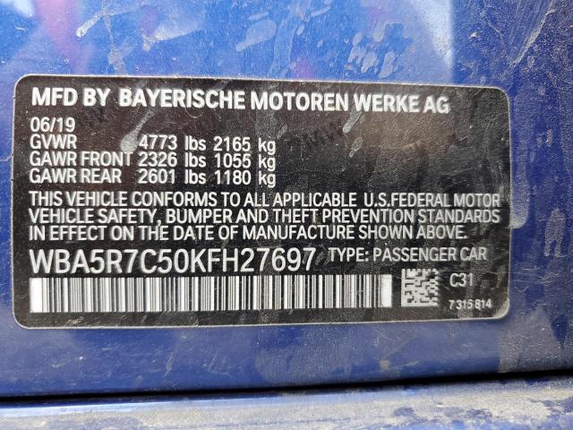 WBA5R7C50KFH27697 BMW 330XI