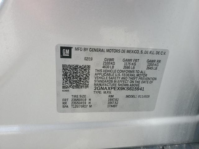3GNAXPEX9KS615941 Chevrolet Equinox Premier