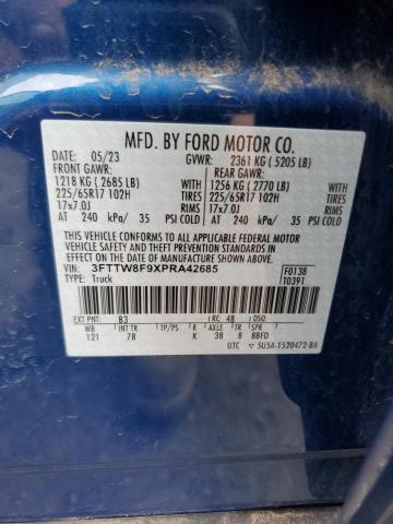 3FTTW8F9XPRA42685 Ford Maverick Xl