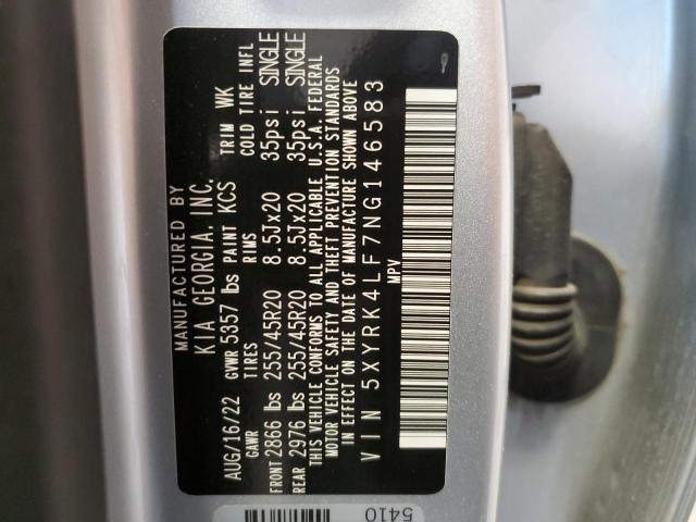 5XYRK4LF7NG146583 KIA SORENTO SX