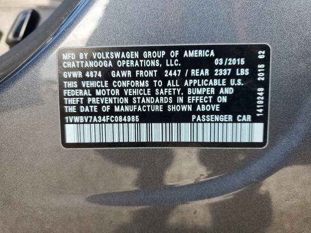 1VWBV7A34FC084985 Volkswagen PASSAT SE