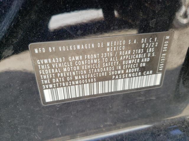 3VW2T7BU2NM005985 Volkswagen Jetta Gli Autobahn
