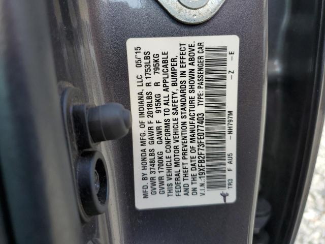 19XFB2F73FE077403 Honda CIVIC SE