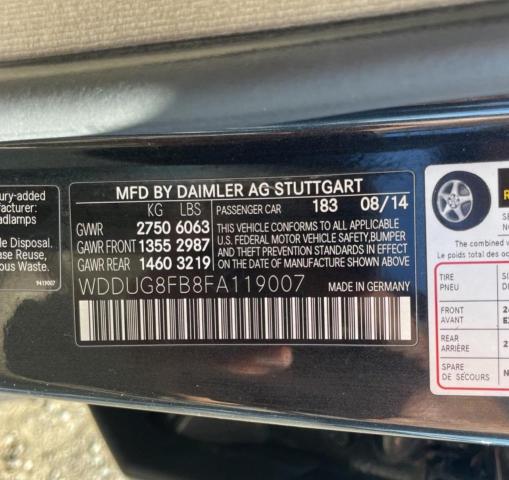 WDDUG8FB8FA119007 Mercedes-Benz S 550 4matic
