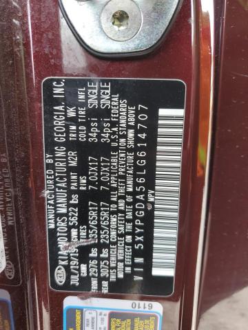 5XYPGDA56LG614707 KIA SORENTO S
