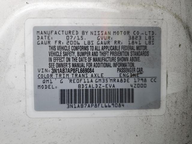 3N1AB7AP8FL669084 Nissan SENTRA S