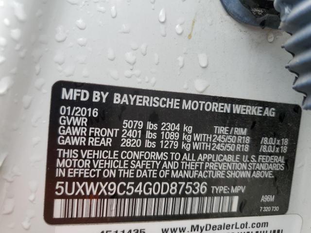 5UXWX9C54G0D87536 BMW X3 Xdrive28i