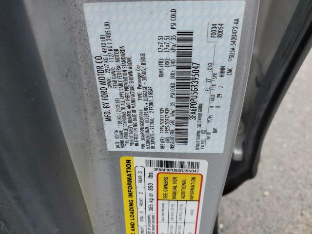 3FA6P0PU5GR395047 Ford Fusion Se Phev