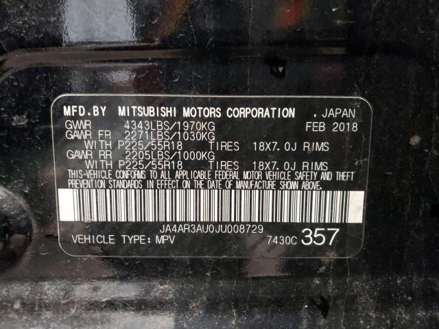 JA4AR3AU0JU008729 Mitsubishi Outlander Sport Es