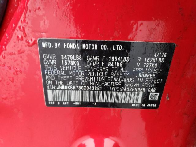 JHMGK5H78GX043881 Honda FIT EX