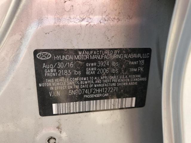 5NPD74LF2HH127271 Hyundai ELANTRA SE