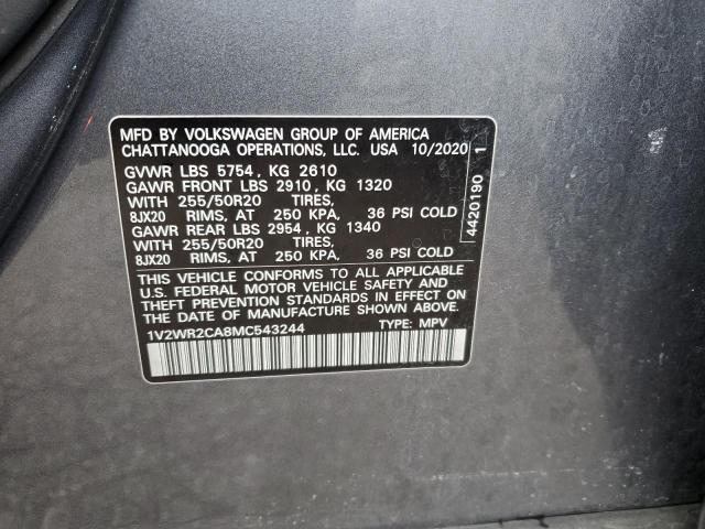 1V2WR2CA8MC543244 Volkswagen ATLAS SE