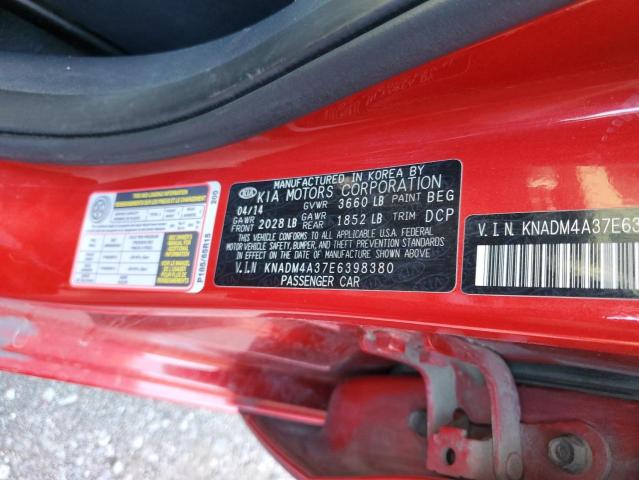 KNADM4A37E6398380 KIA RIO LX