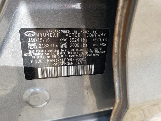 KMHD74LF0HU095082 Hyundai ELANTRA SE