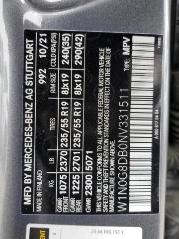 W1N0G8DB0NV331511 Mercedes-Benz GLC 300