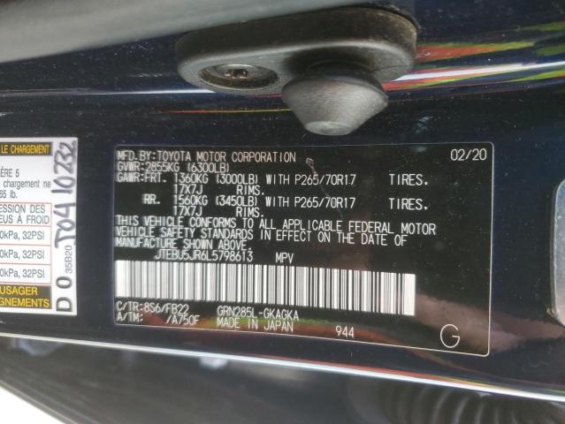 JTEBU5JR6L5798613 Toyota 4runner Sr5/sr5 Premium