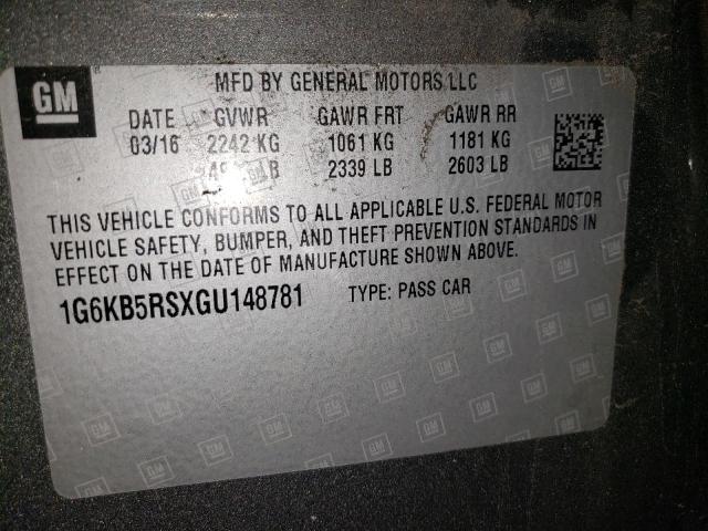 1G6KB5RSXGU148781 Cadillac CT6