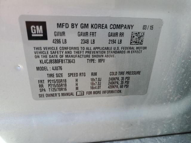 KL4CJBSB0FB173643 Buick Encore Convenience