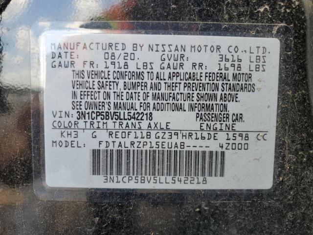 3N1CP5BV5LL542218 Nissan KICKS S