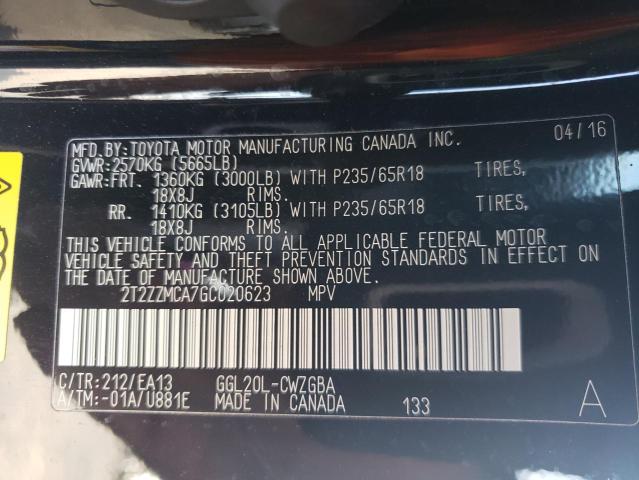 2T2ZZMCA7GC020623 Lexus RX 350