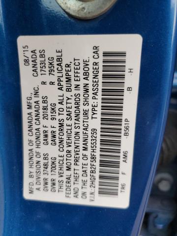 2HGFB2F58FH553259 Honda Civic Lx