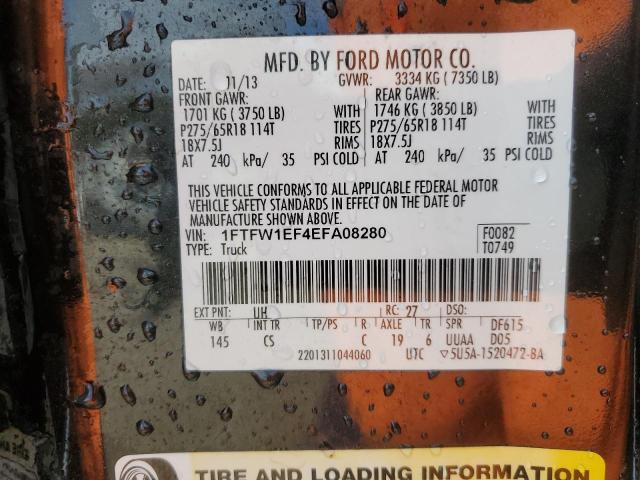 1FTFW1EF4EFA08280 Ford F150 SUPER