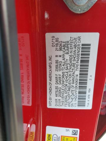 1HGCV1F32KA043114 Honda Accord Sport