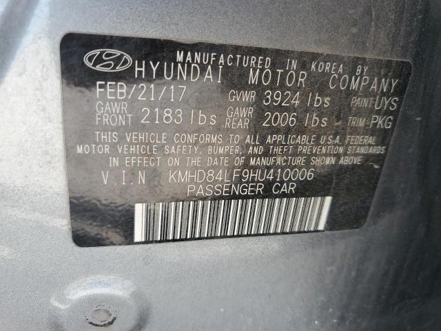 KMHD84LF9HU410006 Hyundai ELANTRA SE