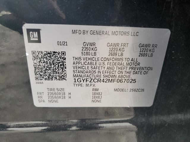 1GYFZCR42MF067025 Cadillac Xt4 Premium Luxury