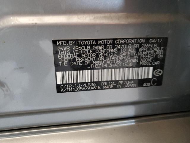 JTHBZ1BL3HA011638 Lexus Gs 350 Base