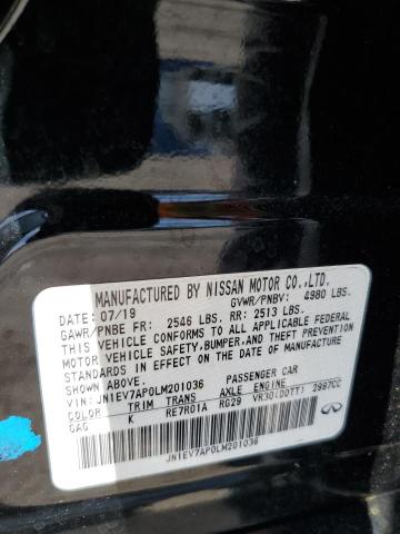 JN1EV7AP0LM201036 Infiniti Q50 PURE