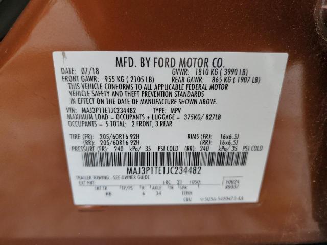 MAJ3P1TE1JC234482 Ford Ecosport Se