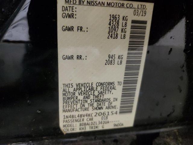 1N4BL4BV4KC206154 Nissan ALTIMA S