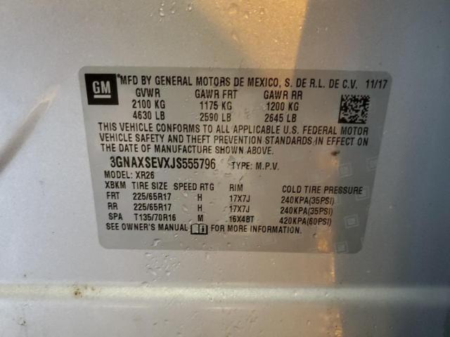3GNAXSEVXJS555796 Chevrolet EQUINOX LT