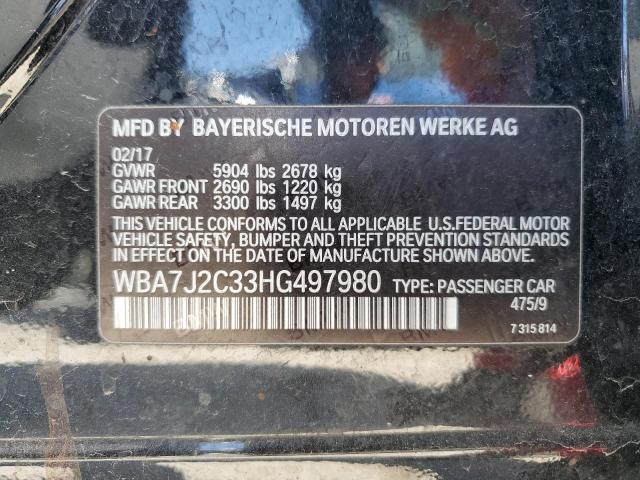 WBA7J2C33HG497980 BMW 740 Xe