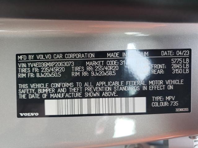 YV4ED3GMXP2063073 Volvo C40 Recharge Ultimate