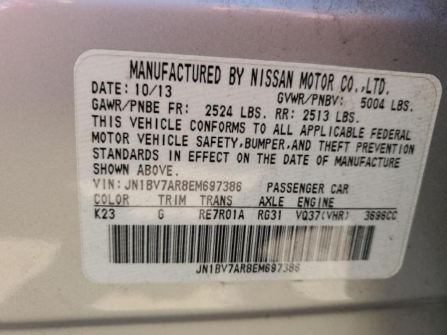 JN1BV7AR8EM697386 Infiniti Q50 BASE