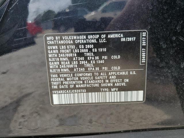 1V2AR2CAXJC520733 Volkswagen Atlas S