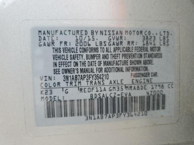 3N1AB7AP3FY364210 Nissan SENTRA S