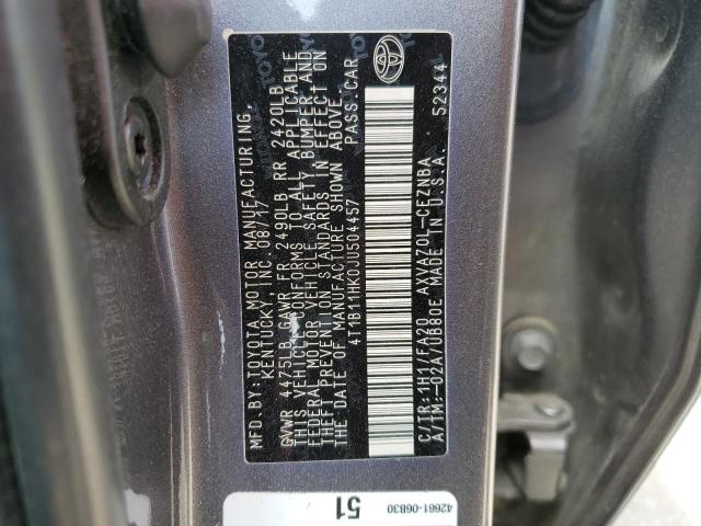 4T1B11HK0JU504457 Toyota CAMRY L