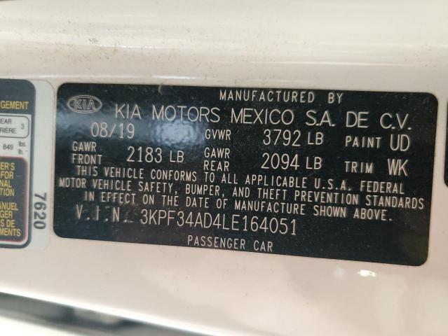 3KPF34AD4LE164051 KIA Forte Gt Line